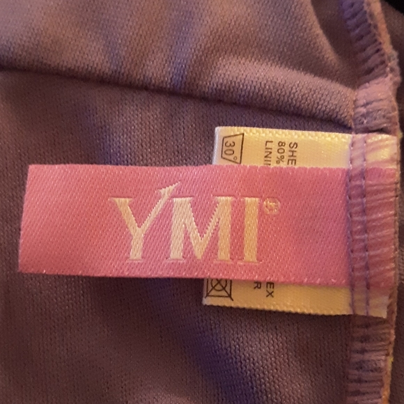 YmI patchwork deep plunge swimsuit sz medium *D - Picture 5 of 6